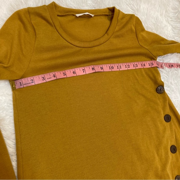 Women’s Reborn J Mustard Yellow Tunic Sweater Size Small - Picture 5 of 7